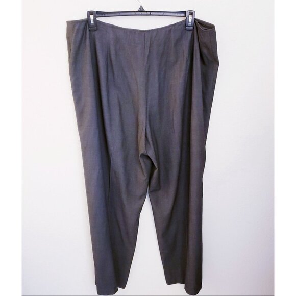 Anne Klein Rayon/Wool Blend No Waistband Dark Grey Wide Leg Pants Size 22W GUC - Picture 6 of 9